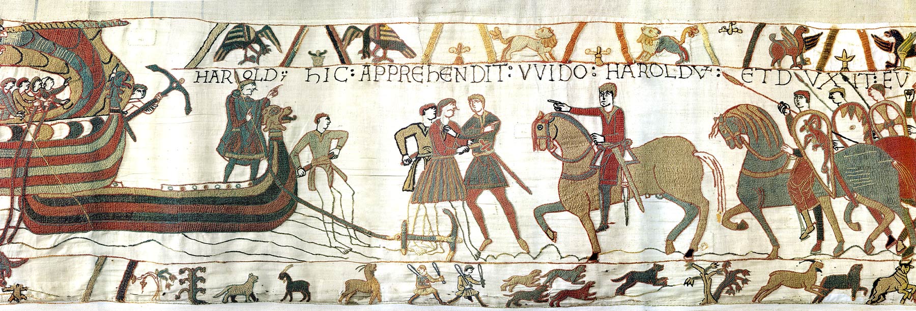 Tapisserie de Bayeux - Harold est emprisonné par Guy