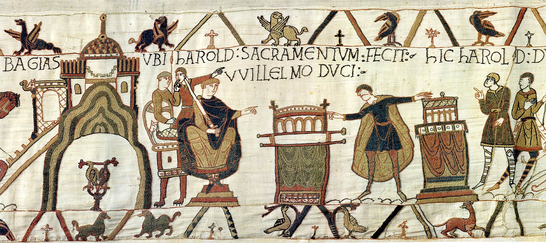 6-Tapisserie de Bayeux - Harold prête serment